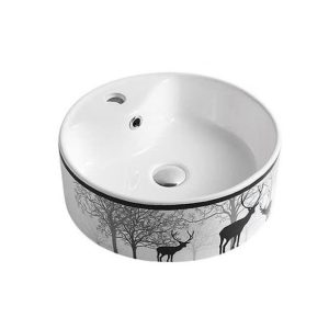 Chậu lavabo tròn hình hươu jotto ms227