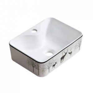 chậu lavabo hình vuông con hươu jotto